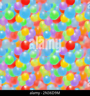 Blurred Defocused Multi Color balls, as a texture. Seamless illustration Stock Photo