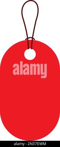 Sale tags and label. Price tag. Hanging red sales tag . Paper label. Special offer. Blank, discount and price icon Stock Vector