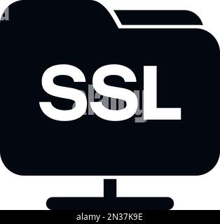Folder SSL certificate icon simple vector. Security data. Web safe Stock Vector