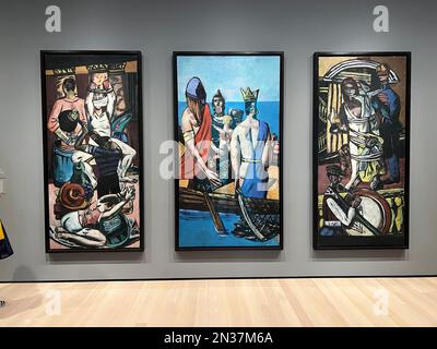Max Beckmann Departure 1932 1933 1935 Oil On Canvas Three Panels Museum Of Modern Art Nyc 2n37m6a 