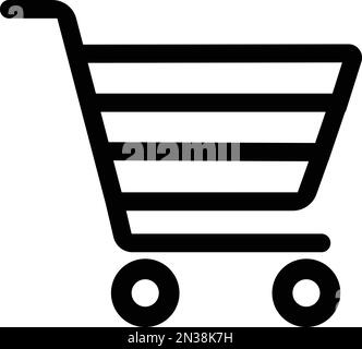 Shopping cart icon. Web store shopping cart icon. Internet shop buy logo symbol sign. purchase product basket Vector illustration. Stock Vector