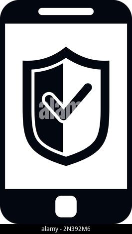 Secured personal card icon, simple style Stock Vector Image & Art - Alamy
