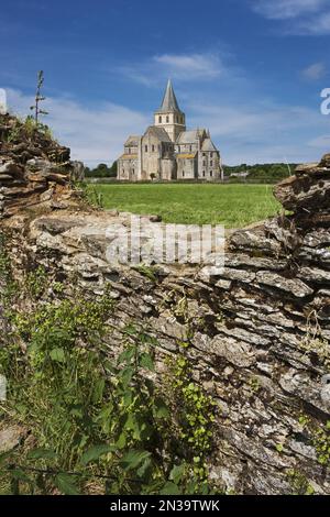 Abbaye de Cerisy-la-Foret, Cerisy-la-Foret, Normandy, France Stock Photo