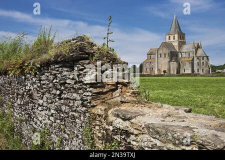 Abbaye de Cerisy-la-Foret, Cerisy-la-Foret, Normandy, France Stock Photo