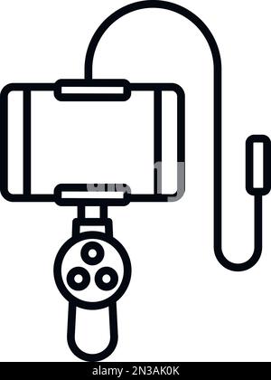 Endoscopy monitor icon outline vector. Medical endoscope. Stomach health Stock Vector