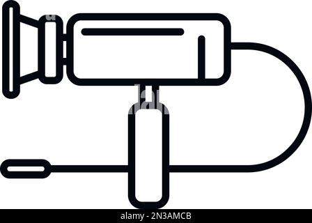 Health endoscope icon outline vector. Medical examination. Surgery organ Stock Vector