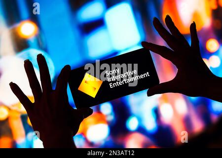 Brazil. 07th Feb, 2023. In this photo illustration, the Sony Interactive Entertainment (SIE) logo is displayed on a smartphone screen. (Photo by Rafael Henrique/SOPA Images/Sipa USA) Credit: Sipa USA/Alamy Live News Stock Photo