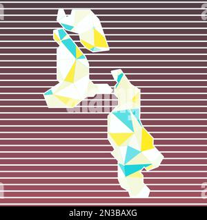 Pig Beach vector illustration. Pig Beach design on gradient stripes background. Trendy vector illustration. Stock Vector
