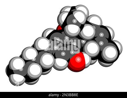 Delta-8-tetrahydrocannabinol (D8-THC) Molecule. Isomer Of Delta-9-THC ...