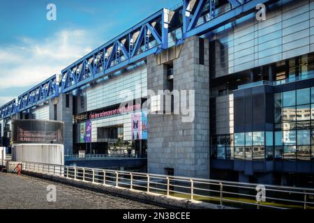 Paris, France, Oct 2022, view of the City of Science and Industry building, Park of La Villette Stock Photo