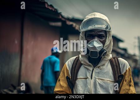 ebola response epidemic disease in Africa, ebola and corona virus context Stock Photo