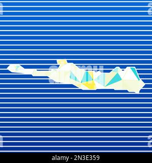 Paradise Island design on gradient stripes background. Technology, internet, network, telecommunication concept. Creative vector illustration. Stock Vector