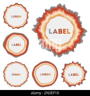Colorful round abstract shapes. Attractive circular backgrounds. Neat vector illustration. Stock Vector