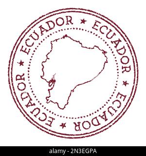 Ecuador Red Grunge Round Vintage Rubber Stamp Stock Vector Image & Art 