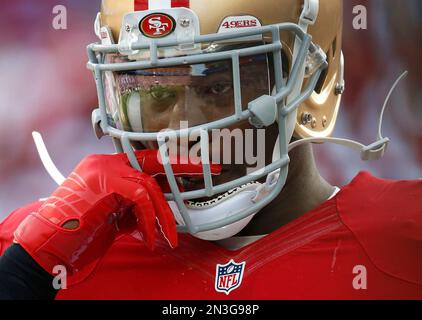 49ers Aldon Smith, (99) during warm ups before the start of the game, as  the San Francisco 49ers take on the Pittsburgh Steelers, on Monday December  19, 2011, in San Francisco, Ca. (