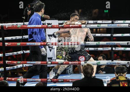 Devin Haney vs George Kambosos Stock Photo