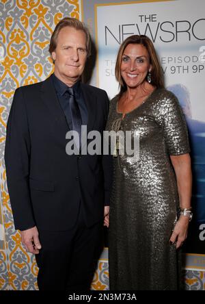 Jeff Daniels, Kathleen Rosemary Treado attending "The Newsroom" Season