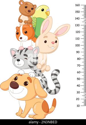 Meter Long Rabbit Cartoon of a cute tall bunny rabbit with very long whiskers Stock ...