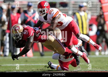 FILE - Kansas City Chiefs' Chris Lammons leaves the field before