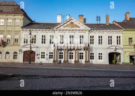 Classicist building on the main alleyway, Hlavna, Kosice, Slovakia Stock Photo