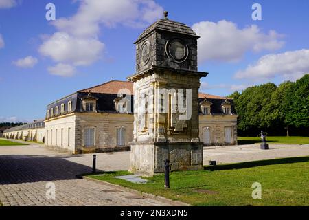 Corderie Royale tower facade center of Rochefort city France on the banks of the Charente River french west Stock Photo