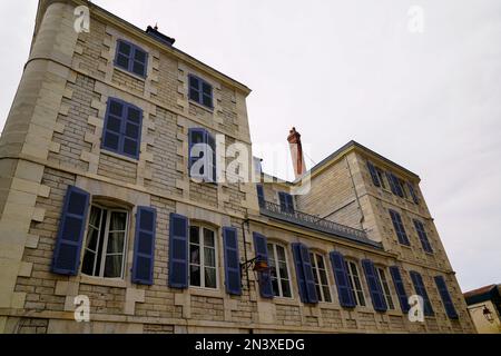 house in Bayonne city in basque region in south of France bask country Stock Photo