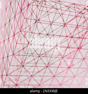 Lattice Structure. Science or Technology Background. Graphic Design. 3D Grid Surface. Abstract  Vector Illustration. Stock Vector