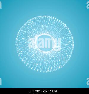 The Torus Consisting of Points. Connection Structure. 3D Grid Design. Technology Style. Molecular Lattice. Vector Illustration. Stock Vector