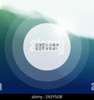 Water wave. Flowing background with halftone. Vector illustration with place for text. Stock Vector