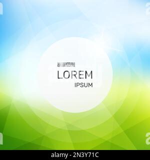 Nature background. Modern pattern. Vector illustration with place for text. Stock Vector