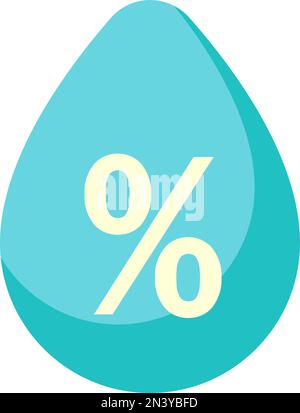 Humidity (percentage) vector icon illustration Stock Vector