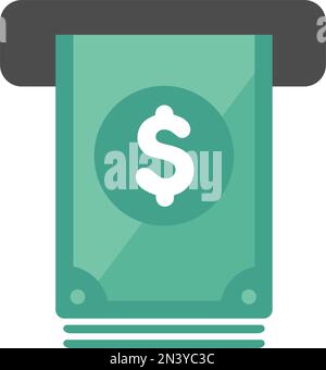 ATM, cash dispenser vector icon (US dollar) Stock Vector