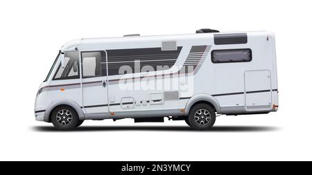 LMC Explorer Premium motorhome, side view isolated on white background Stock Photo