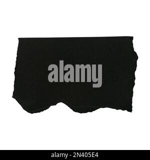 Black scrap paper isolated on a white background. Stock Photo