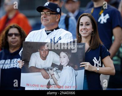 Download Derek Jeter stands in his iconic stance in Yankee stadium