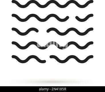 black water wave icon Stock Vector