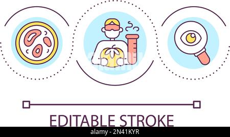 Lab testing of food loop concept icon Stock Vector
