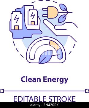 Clean energy concept icon Stock Vector
