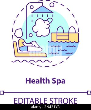 Health spa concept icon Stock Vector