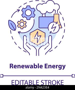 Renewable energy concept icon Stock Vector