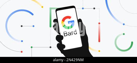 Google Bard - newest AI chatbot technology by Google Stock Photo