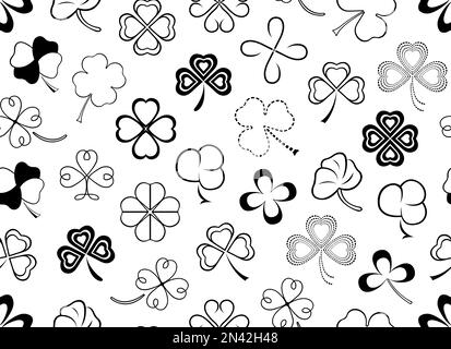 Seamless clover illustration isolated on white background Stock Photo