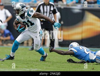 Carolina Panthers' Jason Avant (81) catches a ball during an NFL football  practice at their training camp in Spartanburg, S.C., Monday, July 28,  2014. (AP Photo/Chuck Burton Stock Photo - Alamy