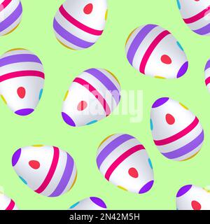 Realistic easter egg pattern for print and design. Vector illustration. Stock Vector