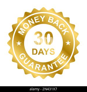 30 days money back guarantee icon vector for graphic design, logo, website, social media, mobile app, UI illustration Stock Vector