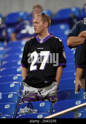 Baltimore Ravens fans wear No. 27 for Ray Rice