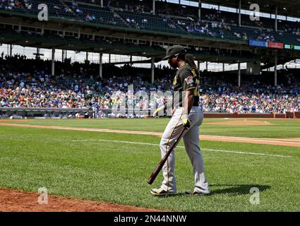 Pittsburgh Pirates Pedro Alvarez tosses his bat and walks to first base  forcing in Andrew McCutchen to score in the fourth inning of the New York  Mets 5-3 win at PNC Park