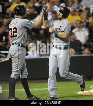 Detroit Tigers' Prince Fielder bats against the Chicago White sox during a  baseball game Saturday, Sept. 1, 2012 in Detroit. (AP Photo/Duane Burleson  Stock Photo - Alamy