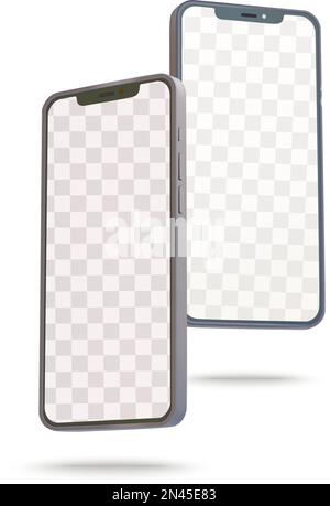 Smartphones mockup realistic vector Stock Vector