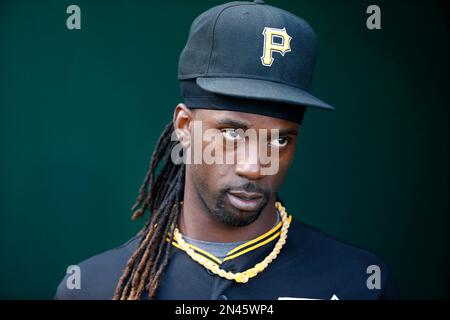 Pittsburgh Pirates' Andrew McCutchen stands in the dugout before a baseball  game against the Colorado Rockies in Pittsburgh, Monday, May 8, 2023. (AP  Photo/Gene J. Puskar Stock Photo - Alamy